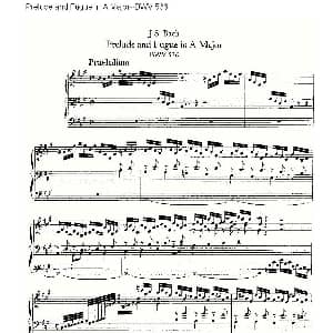 Prelude and Fugue in A Major BWV 536 管风琴谱 ohann Sebastian Bach 德 约翰 塞巴斯蒂安 巴赫