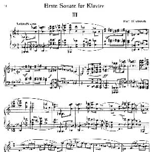 Piano Sonata No.1 钢琴谱 保罗 亨德米特