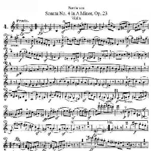 小提琴谱 | 贝多芬第四号小提琴奏鸣曲a小调op.23