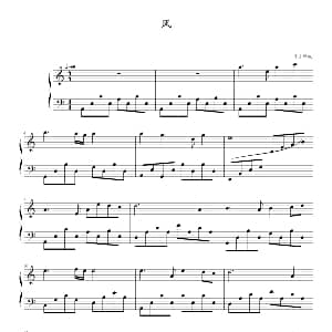 风 钢琴谱 谭枫