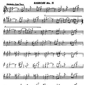 萨克斯谱 | Basic Jazz Conception for saxophone EXERCISE No.11 Lennie Niehaus