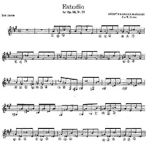 Estudio 吉他谱 奥古斯汀 巴里奥斯 曼戈雷 Agustin Barrios Mangore