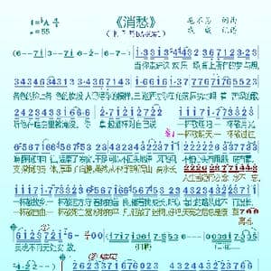 消愁_歌曲简谱_词曲:毛不易 毛不易