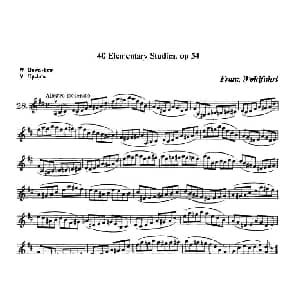 小提琴谱 | 40首小提琴初级技巧练习曲之28 弗朗茨 沃尔法特