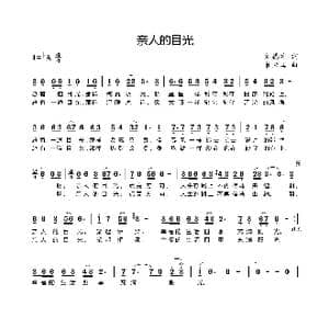 亲人的目光_歌谱投稿_词曲:刘德才 崔来宾