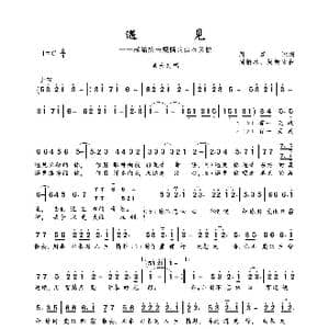 遇见_歌曲简谱_词曲:周新冰 周新冰 周新啸