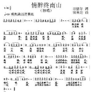 情醉终南山_民歌简谱_词曲:田韶华 张朱论