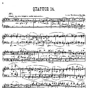 Quartet No.14 钢琴谱 路德维希 冯 贝多芬