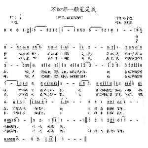 不知哪一颗星是我_歌曲简谱_词曲:张永现 董其英