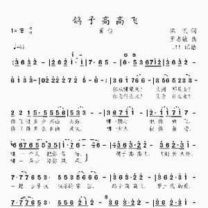 鸽子高高飞_歌曲简谱_词曲:陈帆 王志敏