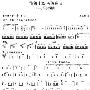 笛箫七级考级曲目 军营晨曲 胡结续