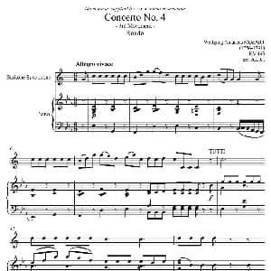 萨克斯谱 | Mozart Concerto KV495 No.4 3st Rondo 回旋曲 上低音萨克斯 钢琴伴奏 Mozart 莫扎特