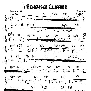 I REMEMBER CLIFFORD 降B爵士乐谱