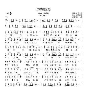 风中的回忆_歌曲简谱_词曲:轻云望月 轻云望月
