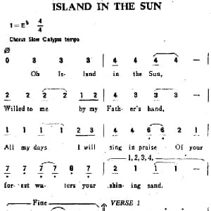 ISLAND IN THE SUN_外国歌谱