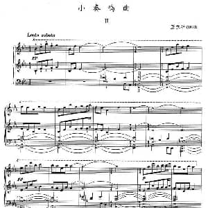小奏鸣曲 钢琴谱 王立平