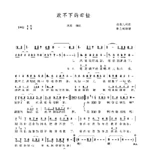 放不下的牵挂_通俗唱法乐谱_词曲:晓喜儿 晓喜儿