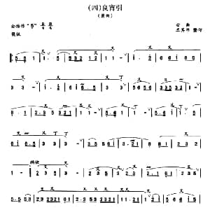笛子谱 | 良宵引 王其书整订版 古曲 王其书整订