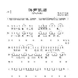 涛声依旧_歌谱投稿_词曲:陈小奇词曲 群之记谱制谱