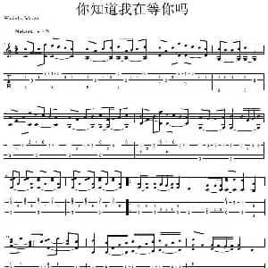 你知道我在等你吗 吉他谱