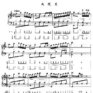 手风琴谱 | 戏院里 五线谱 简谱 亨顿