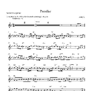 萨克斯谱 | Paradise 次中音萨克斯