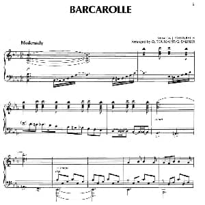 BARCAROLLE 钢琴谱