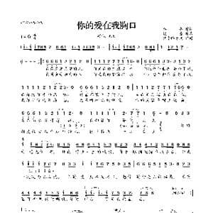 你的爱痛在我胸口_歌曲简谱_词曲:李志 镜喜