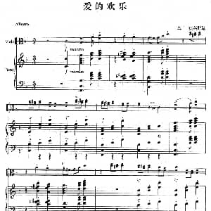 爱的欢乐 中提琴 钢琴伴奏 奥 克莱斯勒