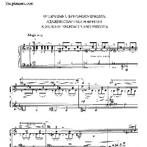 柔板 Adagio 钢琴谱 哈恰图良