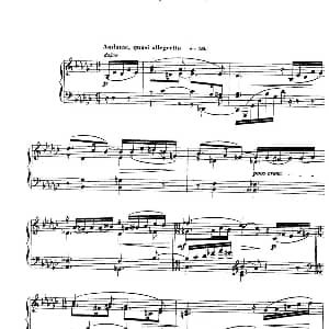 福雷13首船歌 Barcarolle No 3 in G flat, Op 42 钢琴谱 加布里埃尔 福雷