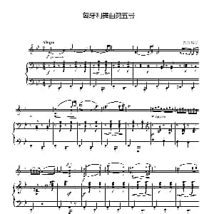 小提琴谱 | 匈亚利舞曲第五号 钢琴伴奏小提琴谱