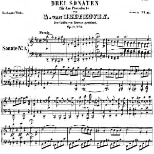 贝多芬钢琴奏鸣曲07 D大调 Op.10 No.3 D major 钢琴谱 贝多芬