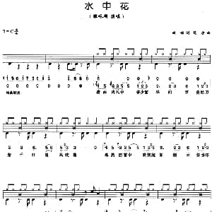 水中花 架子鼓 鼓谱 简谱 歌词 娃娃 简宁