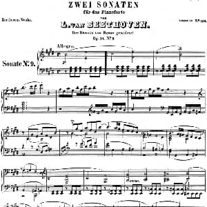 贝多芬钢琴奏鸣曲09 E大调 Op.14 No.1 E major 钢琴谱 贝多芬