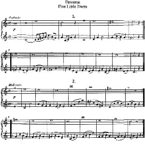 长笛曲谱 | 福斯特劳长笛重奏5小段 Furstenau 福斯特劳