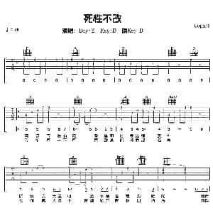 死性不改 吉他谱 Boy Z Twins
