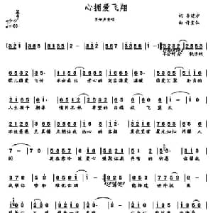 心拥爱飞翔_通俗唱法乐谱_词曲:李建方 许宝仁