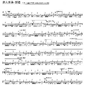 恋人未满 架子鼓谱