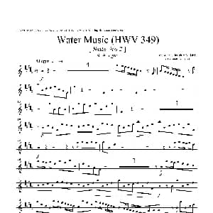 萨克斯谱 | Water Music HWV.349 No.2 第二上低音萨克斯