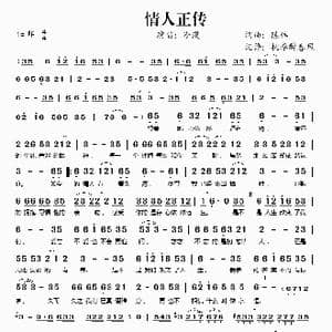 情人正传_歌谱投稿_词曲:陈伟 陈伟