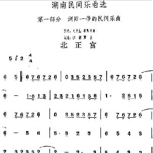北正宫 湖南民间乐曲选 洪滔 贾古记谱