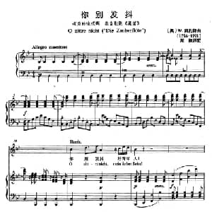 你别发抖 奥地利 _外国歌谱_词曲: 奥 W.莫扎特