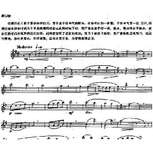 长笛曲谱 | 长笛练习曲100课之第14课 连音练习