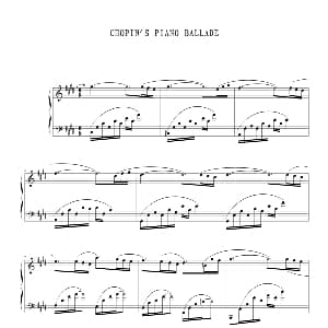 肖邦的钢琴叙事曲 钢琴谱 肖邦