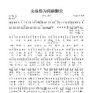 女孩你为何踮脚尖_歌曲简谱_词曲:秦楼凤吹 秦楼凤吹