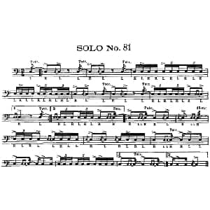 美国军鼓 SOLO No.81 85 爵士鼓谱