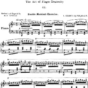 车尼尔练习曲 钢琴谱 车尼尔