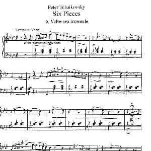 Six Pieces Op.51 钢琴谱 彼得 伊利奇 柴可夫斯基