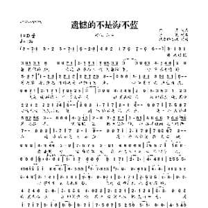 遗憾的不是海不蓝_歌曲简谱_词曲:师立宅 路勇